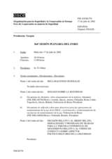 Journal of the 364th Plenary Meeting of the Forum for Security Co-operation (es)