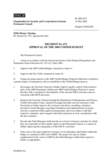 Permanent Council Decision No. 672