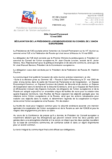 Statement by the Delegation of Luxembourg/EU on the European Union - Russian Federation Summit, held in Moscow on 10 May 2005