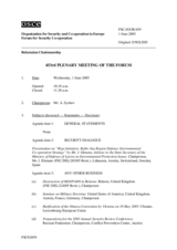 Journal of the 453rd Plenary Meeting of the Forum for Security Co-operation