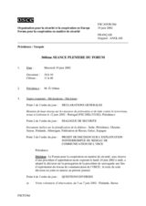 Journal of the 360th Plenary Meeting of the Forum for Security Co-operation (fr)