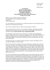 Statement by Solomon Passy, Minister of Foreign Affairs of the Republic of Bulgaria