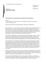 Statement by Piet de Klerk, Human Rights Ambassador, the Netherlands