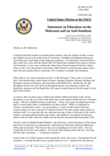 Statement by Rabbi Marvin Hier, Delegation of the United States of America