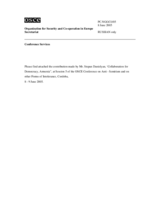 Contribution by Stepan Danielyan, "Collaboration for Democracy, Armenia"