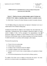 Contribution by Alfred Donath, President of the Swiss Federation of Jewish Communities, Geneva