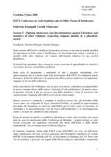 Statement by Ombretta Fumagalli Carulli, Professor of Canonic and Ecclesiastical Law at the Universita Cattolica del Sacro Cuore