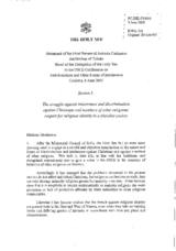 Statement of the Most Reverend Antonio Canizares, Archbishop of Toledo, Head of the Delegation of the Holy See