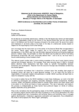 Statement by Mr. Alimirzamin Askerov, Head of Delegation, Chief of the Department for Human Rights, Democratization and Humanitarian Problems, Ministry of Foreign Affairs of the Republic of Azerbaijan