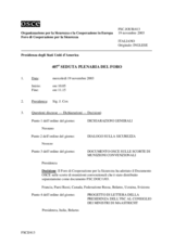 Journal of the 407th Plenary Meeting of the Forum for Security Co-operation (it)