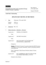 Journal of the 407th Plenary Meeting of the Forum for Security Co-operation