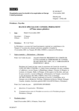 Journal of the 477th Special Plenary Meeting of the Permanent Council (fr)