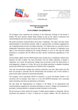 Statement by the Delegation of Luxembourg/EU on the preliminary findings of the ODIHR on the events of 13 May 2005 in Andijan, Uzbekistan