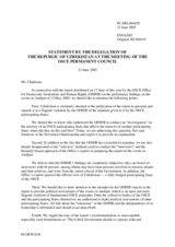 Statement by the Delegation of Uzbekistan on the preliminary findings by ODIHR on the events in Andijan
