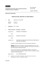 Journal of the 454th Plenary Meeting of the Forum for Security Co-operation