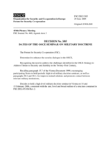 Forum for Security Co-operation Decision No. 3/05