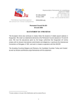 Statement by the Delegation of Luxembourg/EU on status of Uzbek refugees in Kyrgyzstan