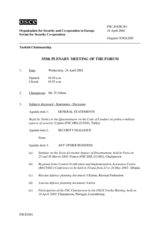 Journal of the 355th Plenary Meeting of the Forum for Security Co-operation