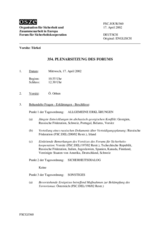 Journal of the 354th Plenary Meeting of the Forum for Security Co-operation (de)