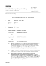 Journal of the 457th Plenary Meeting of the Forum for Security Co-operation