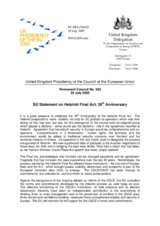 Statement by the Delegation of the United Kingdom/EU on Helsinki Final Act: 30th Anniversary