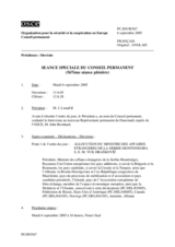 Journal of the 567th Special Plenary Meeting of the Permanent Council (fr)
