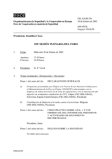 Journal of the 350th Plenary Meeting of the Forum for Security Co-operation (es)