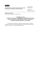 Forum for Security Co-operation Decision No. 3/02 (fr)