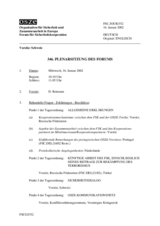 Journal of the 346th Plenary Meeting of the Forum for Security Co-operation (de)