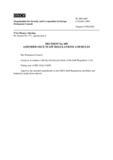 Permanent Council Decision No. 689