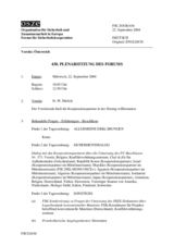 Journal of the 430th Plenary Meeting of the Forum for Security Co-operation (de)