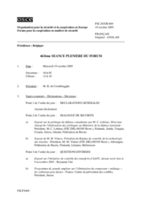 Journal of the 463rd Plenary Meeting of the Forum for Security Co-operation (fr)