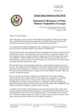 Statement by the Delegation of the United States of America in response to Prime Minister Noghaideli of Georgia