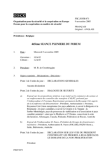 Journal of the 465th Plenary Meeting of the Forum for Security Co-operation/Corrected reissue (fr)