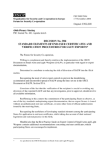 Forum for Security Co-operation Decision No. 5/04