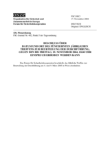 Forum for Security Co-operation Decision, subject to a silence procedure expiring on Friday, 19 November 2004, at 6 p.m. (de)