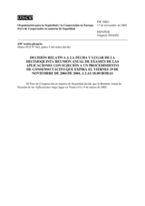 Forum for Security Co-operation Decision, subject to a silence procedure expiring on Friday, 19 November 2004, at 6 p.m. (es)