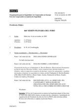 Journal of the 466th Plenary Meeting of the Forum for Security Co-operation (es)