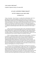 Interview with the OSCE Secretary General in Frankfurter Allgemeine Zeitung Interview with the OSCE Secretary General in Frankfurter Allgemeine Zeitung