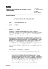 Journal of the 582nd Plenary Meeting of the Permanent Council (es)