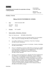 Journal of the 586th Plenary Meeting of the Permanent Council (fr)