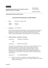 Journal of the 472nd Plenary Meeting of the Forum for Security Co-operation