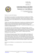 Statement by the Delegation of the United States of America on Avian Influenza