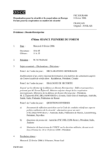 Journal of the 474th Plenary Meeting of the Forum for Security Co-operation (fr)