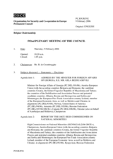 Journal of the 592nd Plenary Meeting of the Permanent Council