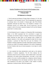 Statement by the  Delegation of Austria/EU Presidency in response to the address by the Minister of Foreign Affairs of Georgia