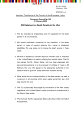 Statement by the Delegation of Austria/EU Presidency on Death penalty in the United States of America