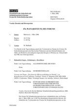 Journal of the 476th Plenary Meeting of the Forum for Security Co-operation (de)