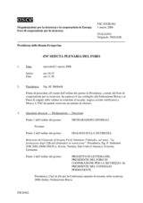 Journal of the 476th Plenary Meeting of the Forum for Security Co-operation (it)