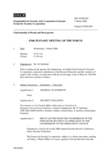 Journal of the 476th Plenary Meeting of the Forum for Security Co-operation